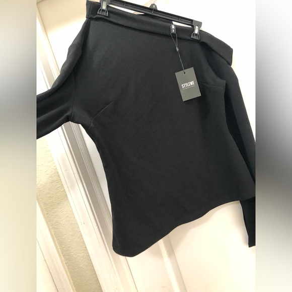 Elasticity Elegant Asymmetrical Tight Long Sleeve shirt - Picture 7 of 7